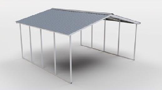 Vertical roof metal building for snow load areas in El Dorado County