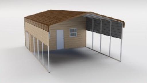 18x30 metal carport with storage for sale in El Dorado County, CA