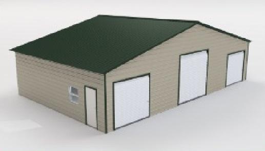 48x30 Pinnacle Barn metal structure for sale in El Dorado County, CA